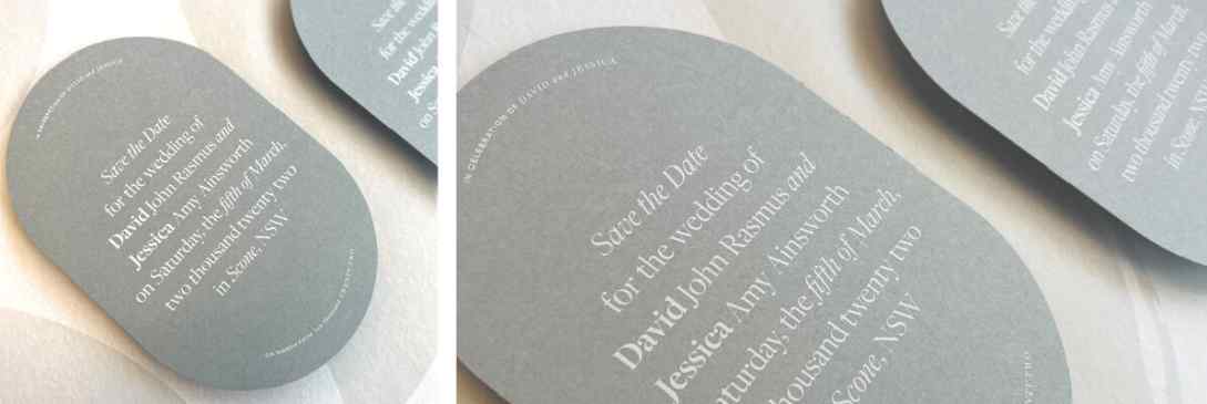 Die-cut Save the Date 