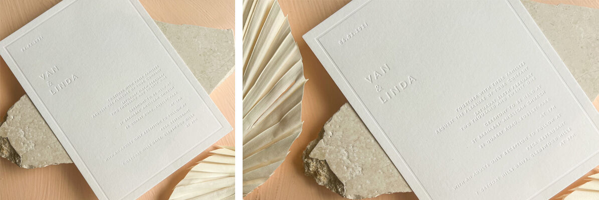 Debossed Wedding Invitation