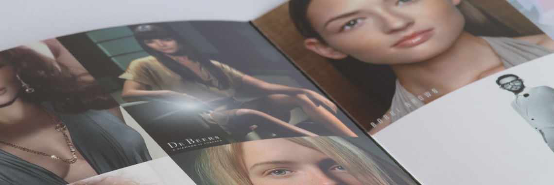 4 page Fashion Brochure 400gsm + Matte Celloglase 