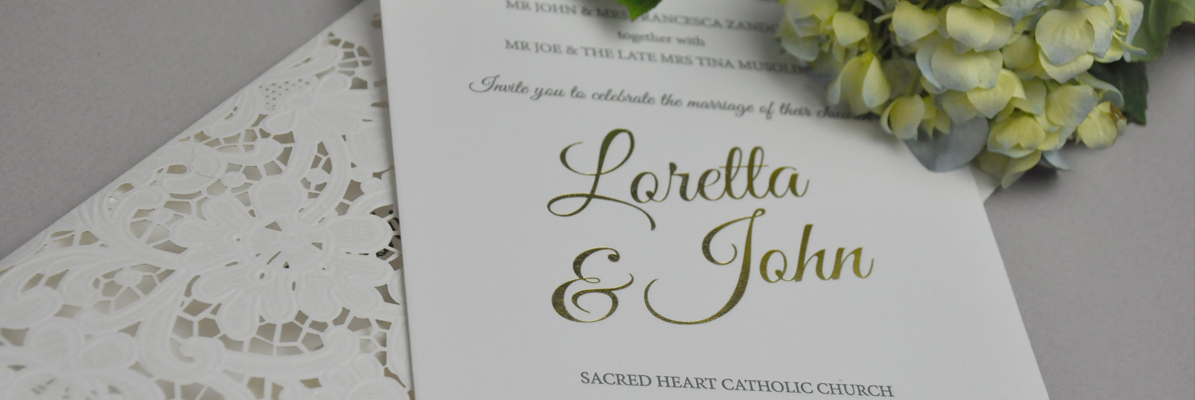 Gold Foil Wedding Invitations - Fast Print Services