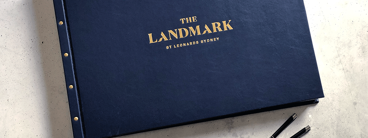 Leather Bound Folders With Gold Foil