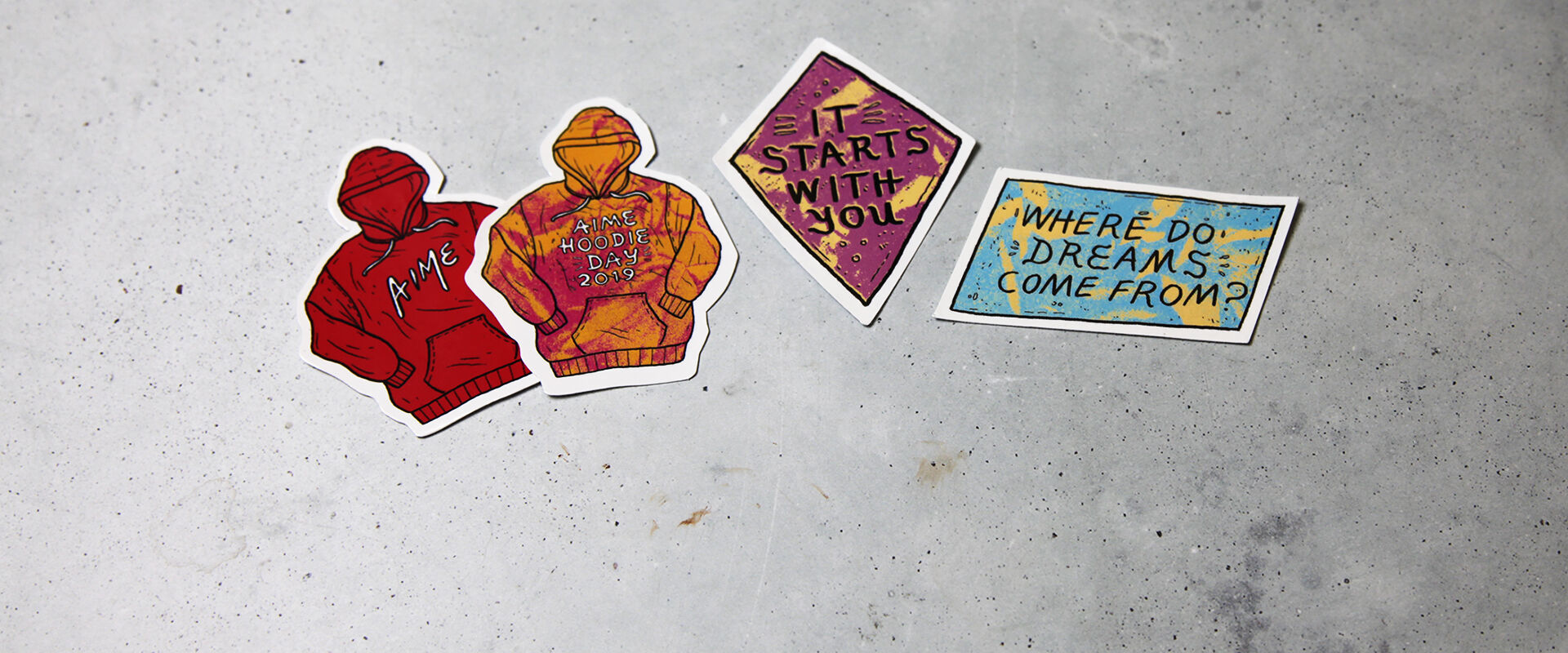 Individual die-cut stickers