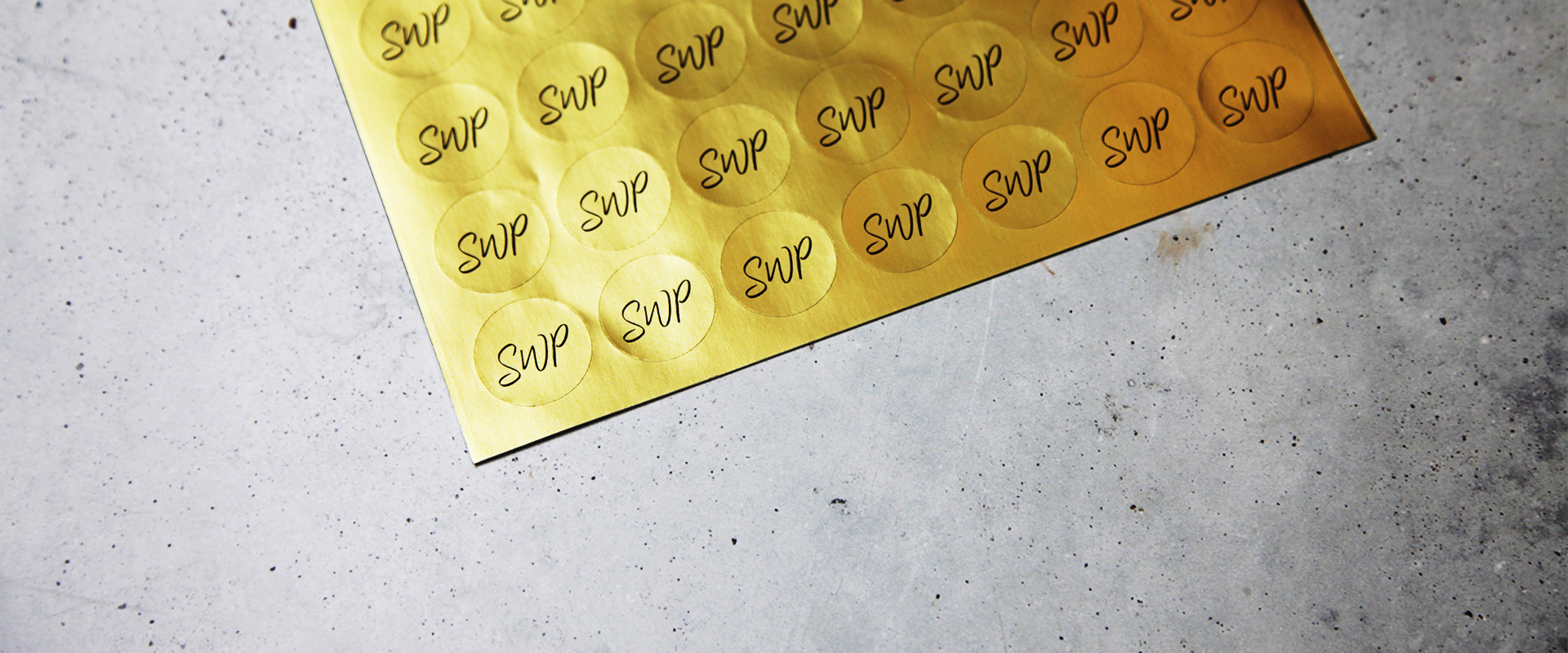 Gold foil sticker sheet