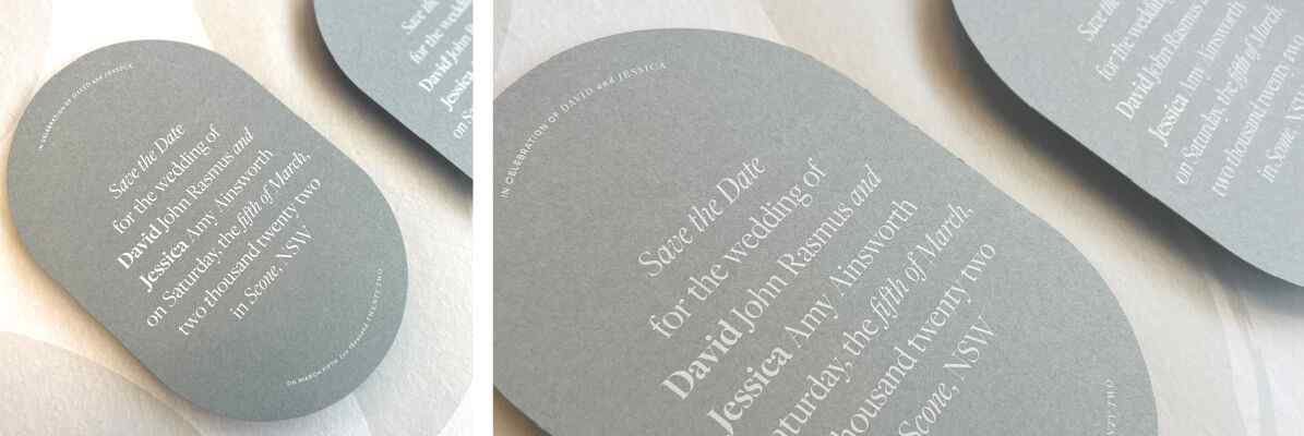 Die-cut Save the Date