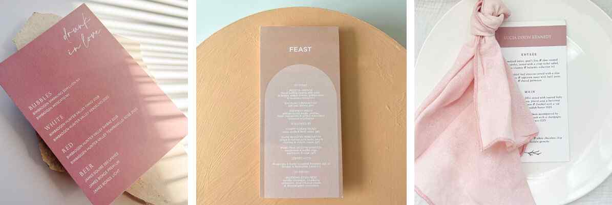 Wedding Menu Printing